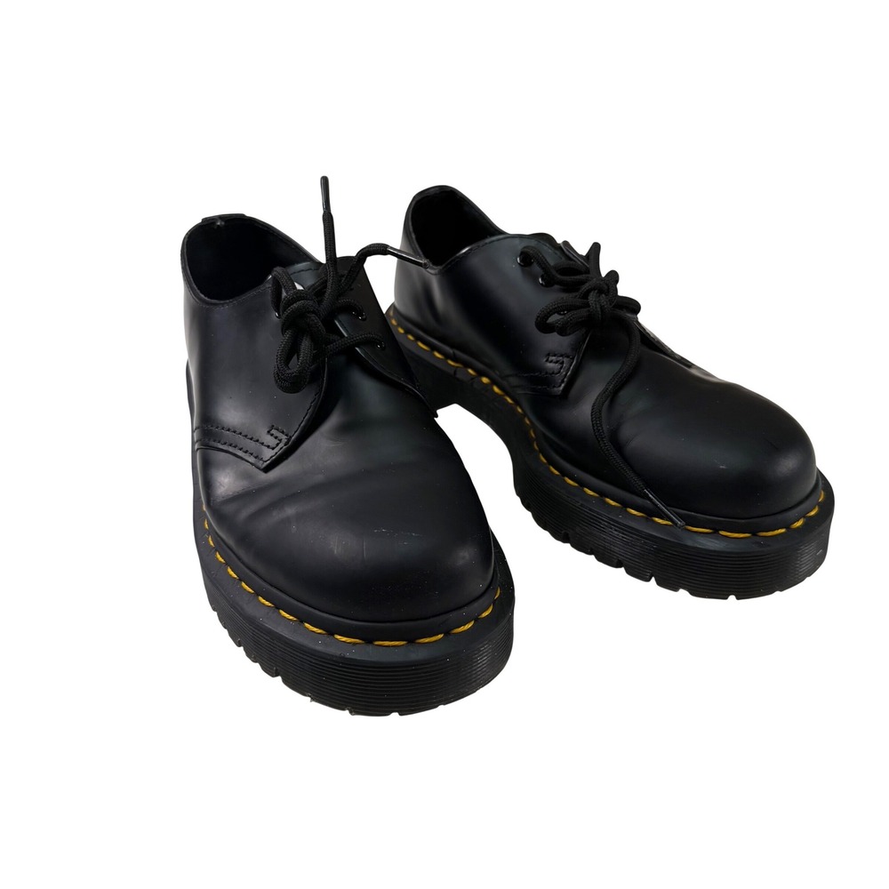 Dr Martens 1461 Bex Womens 8 Mens 7 Black Leather Platform Oxford Shoes